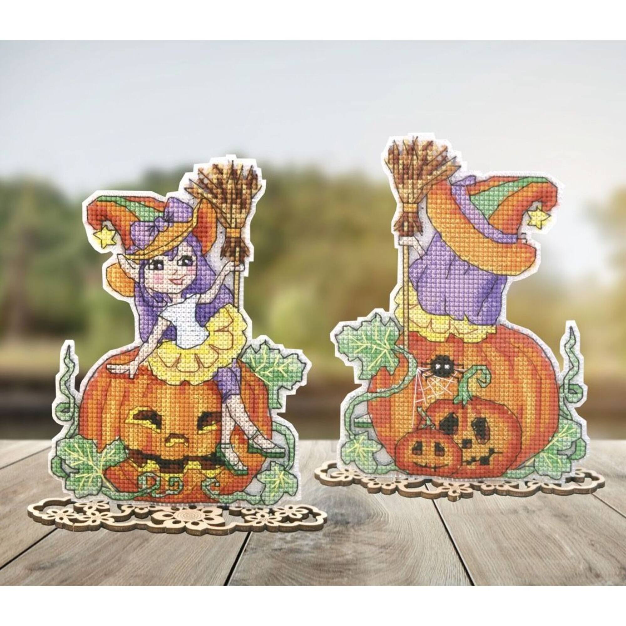 Crystal Art Plastic Canvas Counted Cross Stitch Kit Happy Halloween